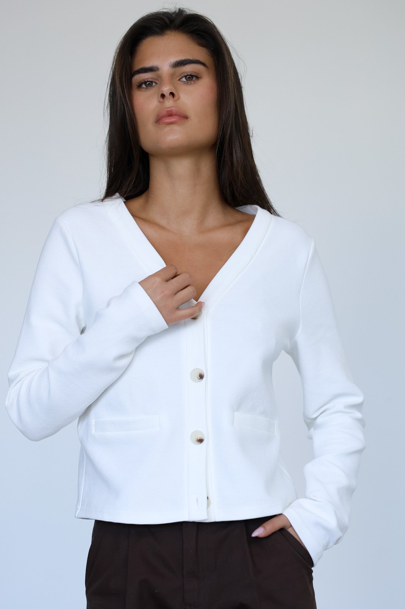 קרדיגן אייריס - לבן