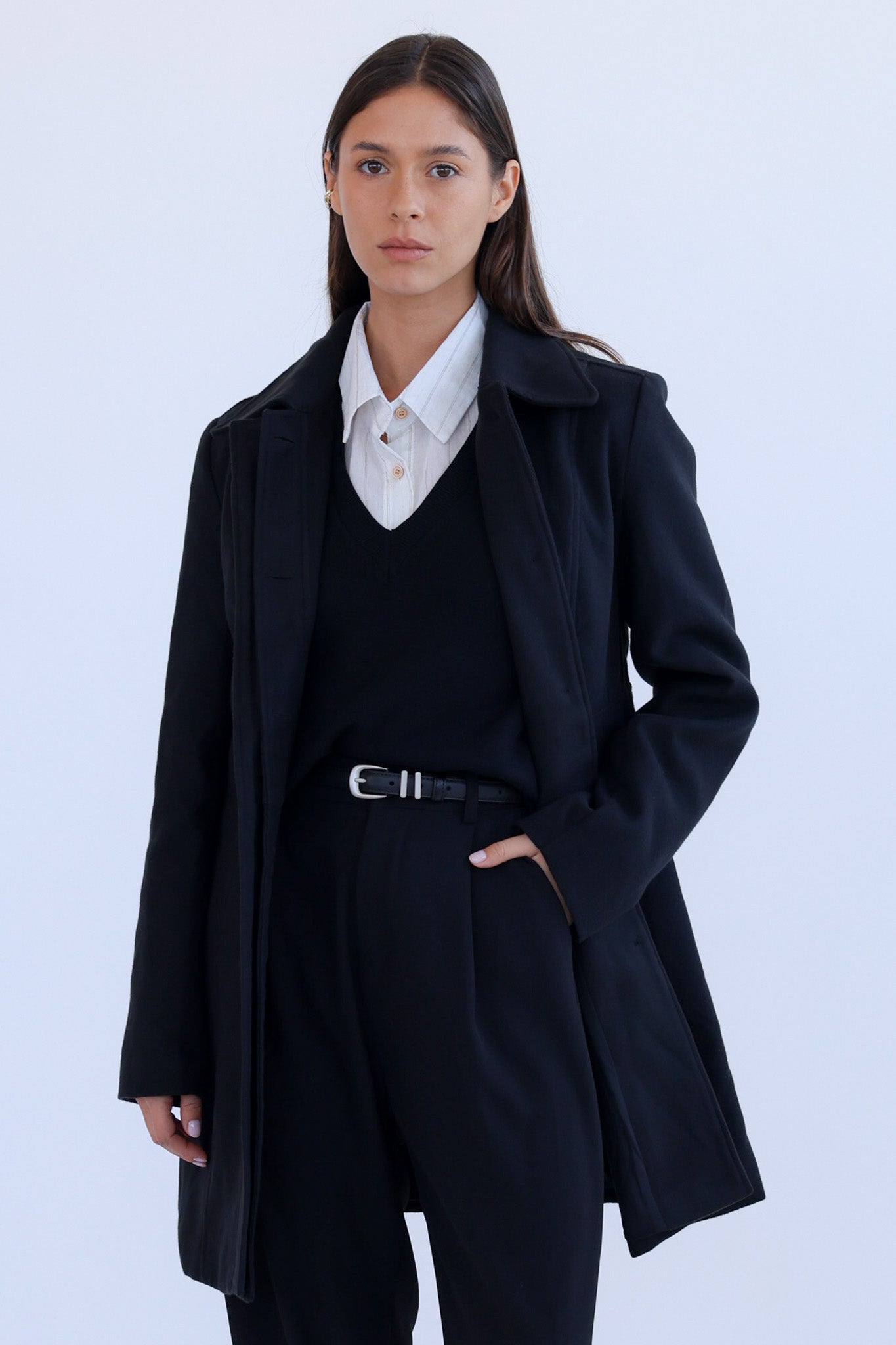 מעיל מרילנד - שחור