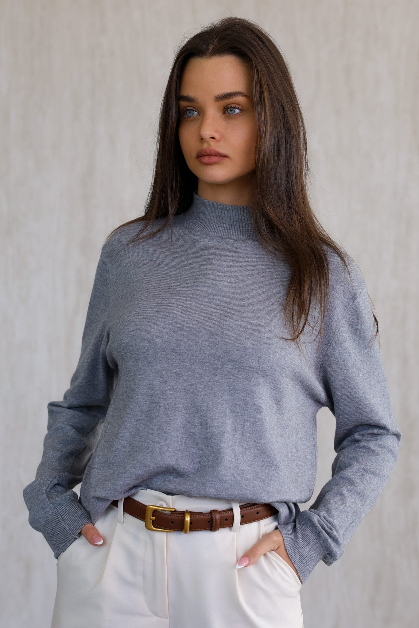 סריג לוסי ליין - אפור