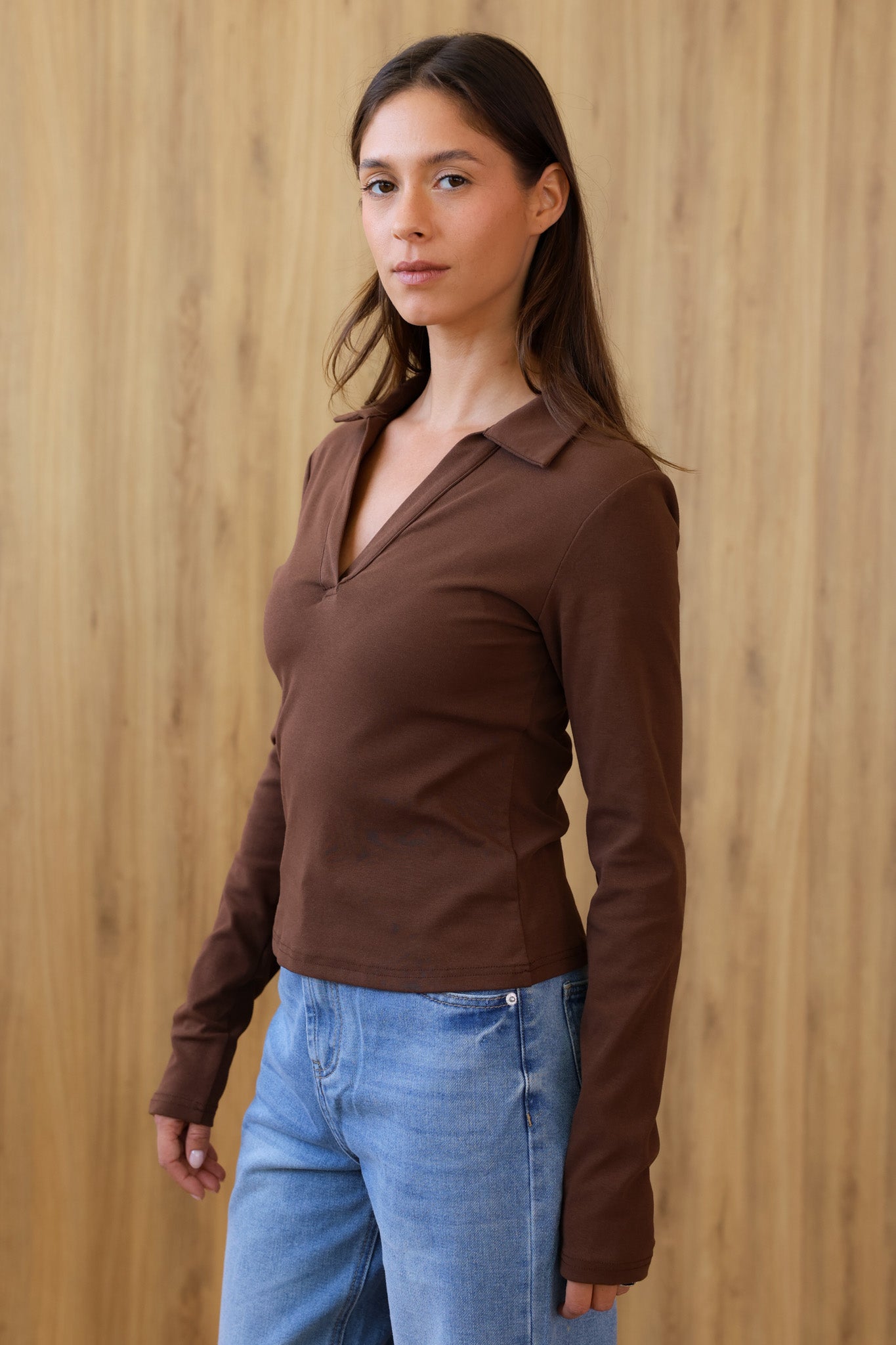 חולצת היילנד - חומה