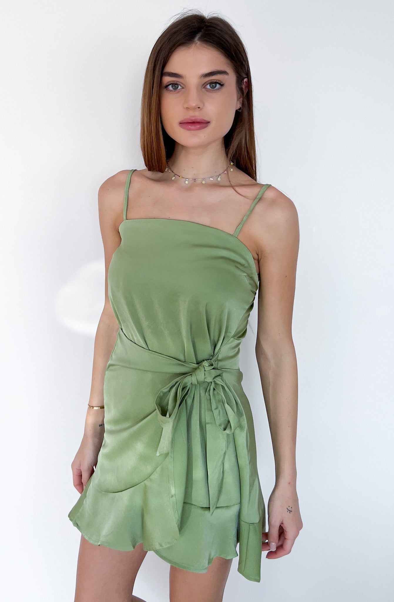 שמלת ריו - ירוק ליים